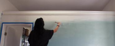 Gradient color stretching: how to perform a fashionable technique for painting walls Walls with an ombre effect