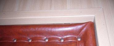 Upholster a door with leatherette with your own hands